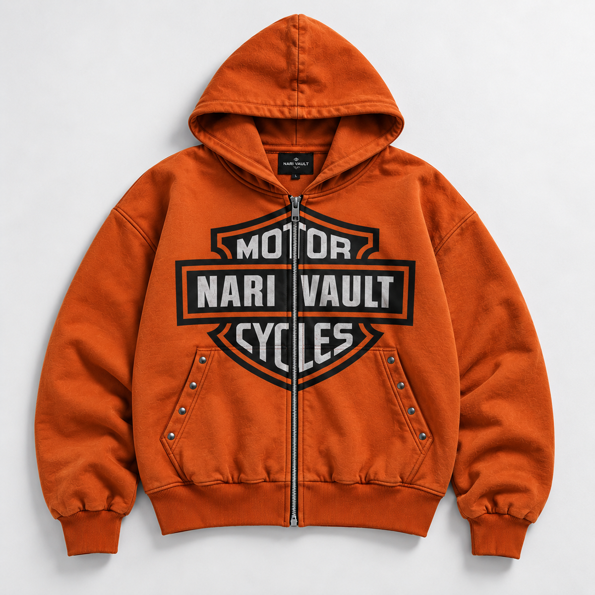NARI MOTO ZIP-UP — RUST